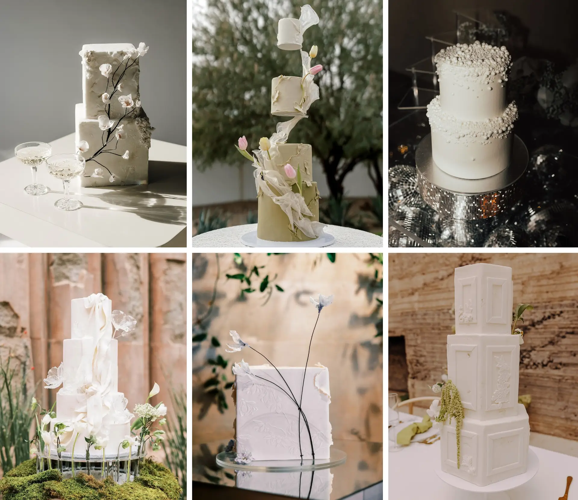 WedVibes collection of A. Cakes Bakery cakes where they were listed in the Top 20 Wedding Cake Designers in the US.